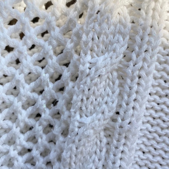 a.n.a white iridescent knit sweater - Picture 3 of 4